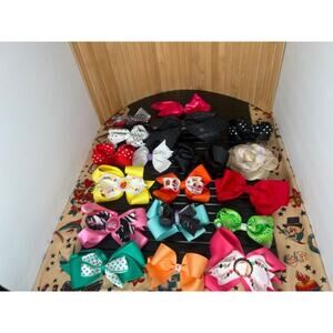 Bundle Of 18 Girls Hair Bows Perfect For Back To School BTS